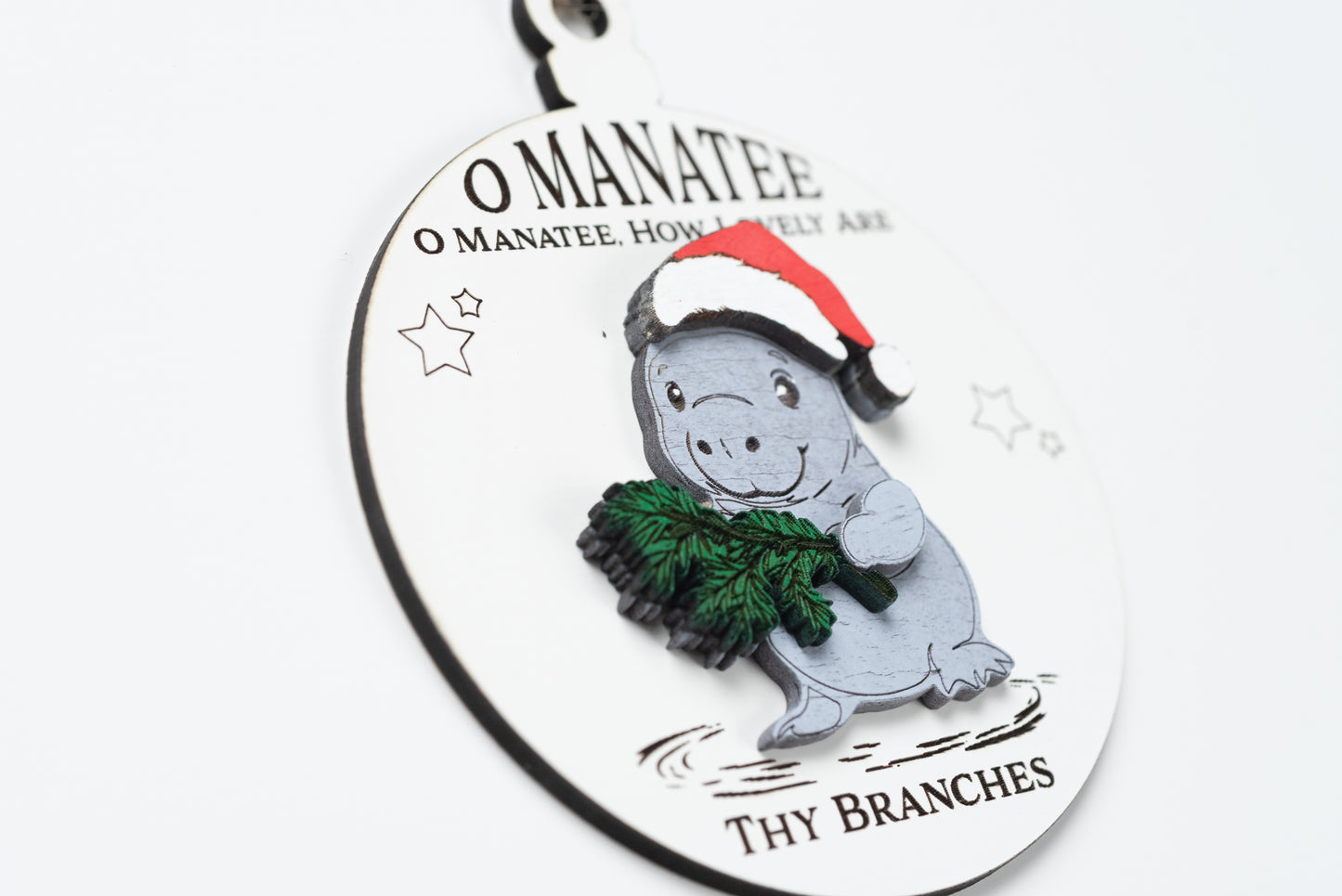 O Manatee, How Lovely Are Thy Branches Christmas Ornament