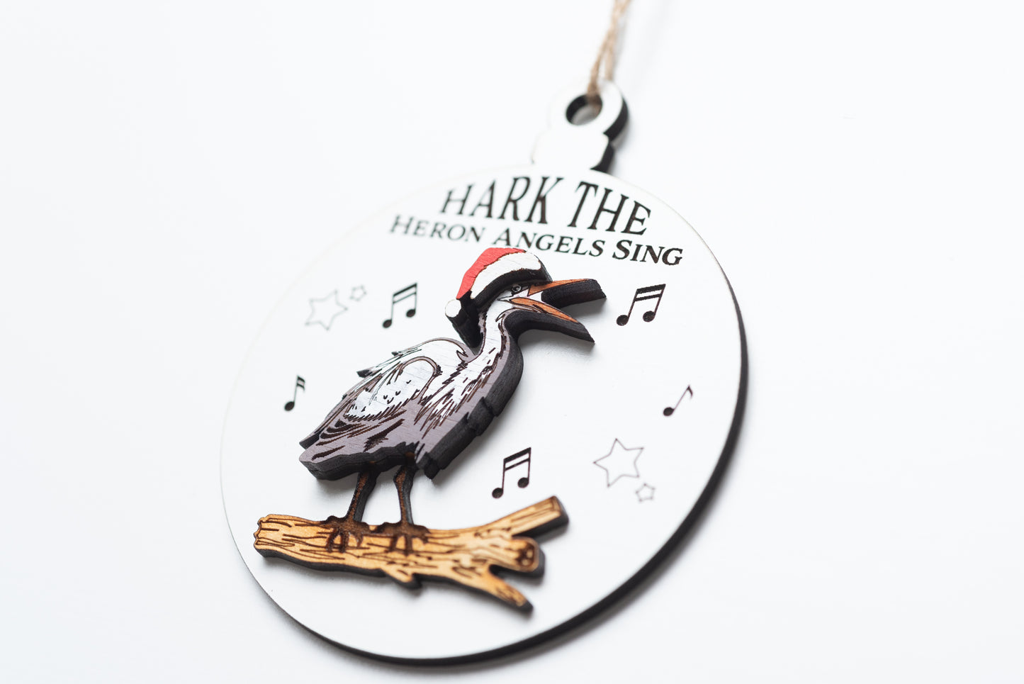 Hark The Heron Angels Sing Christmas Ornament