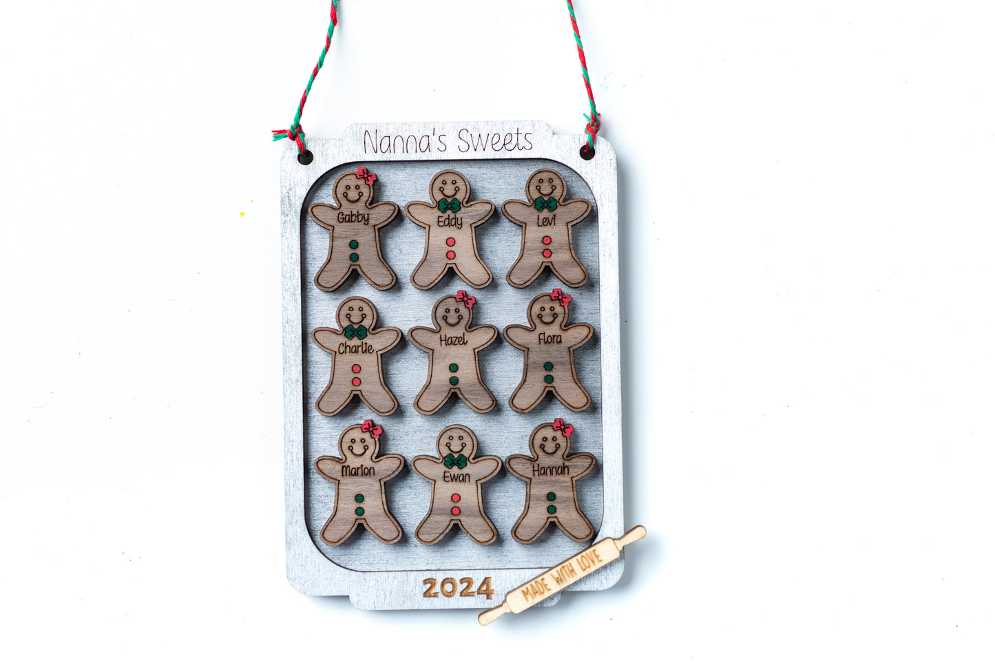Gingerbread Cookie Sheet Family Tree Ornament