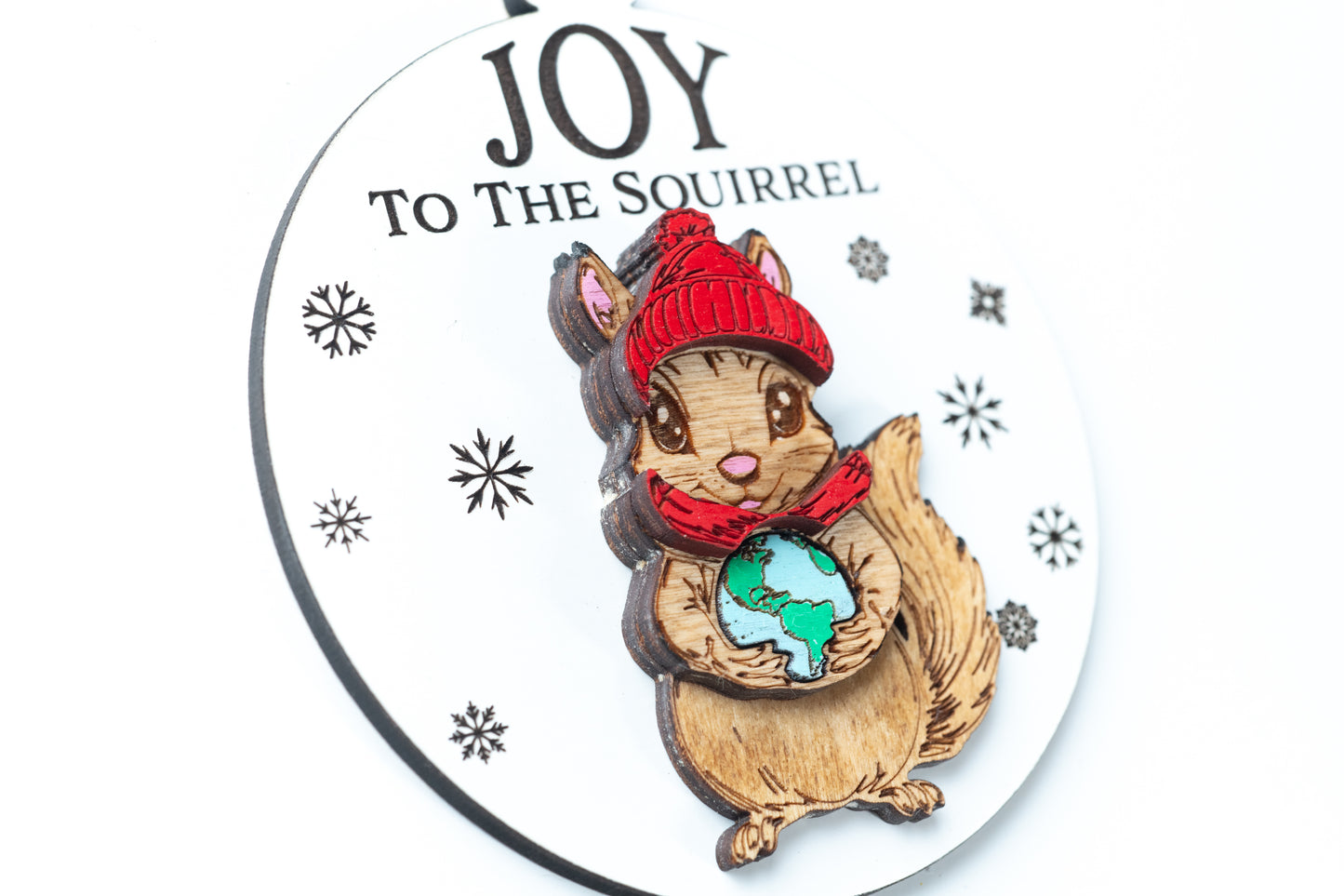 Joy to the Squirrel Christmas Ornament