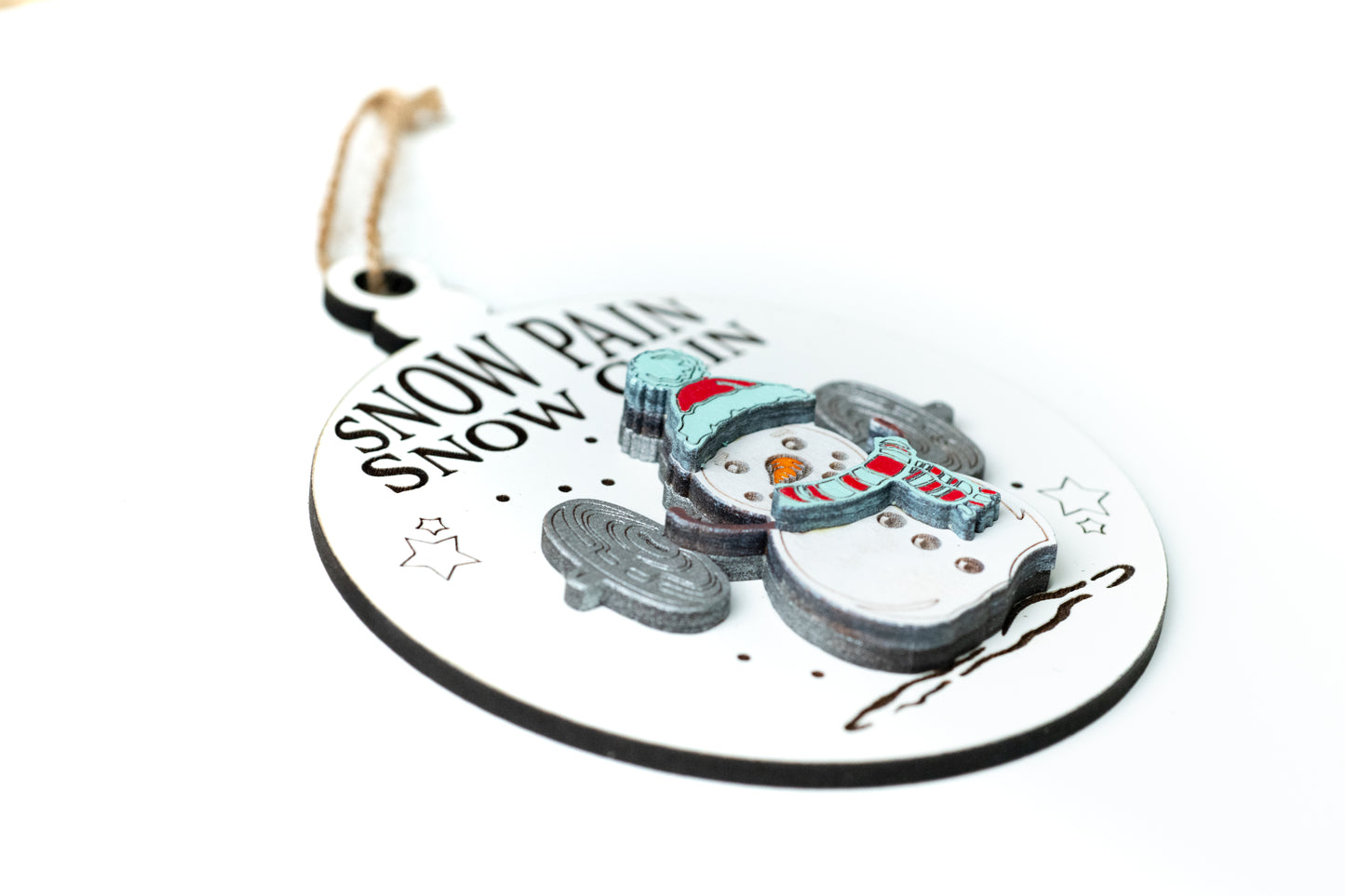 Snow Pain, Snow Gain Christmas Ornament