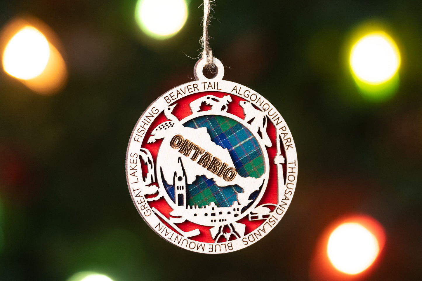 Customized Ontario Christmas Tree Ornament