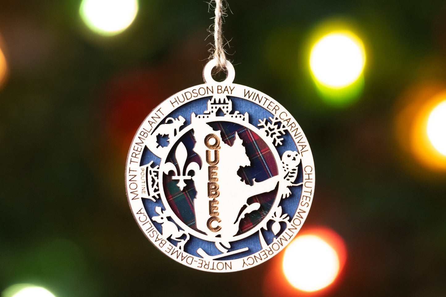 Customized Quebec Christmas Tree Ornament