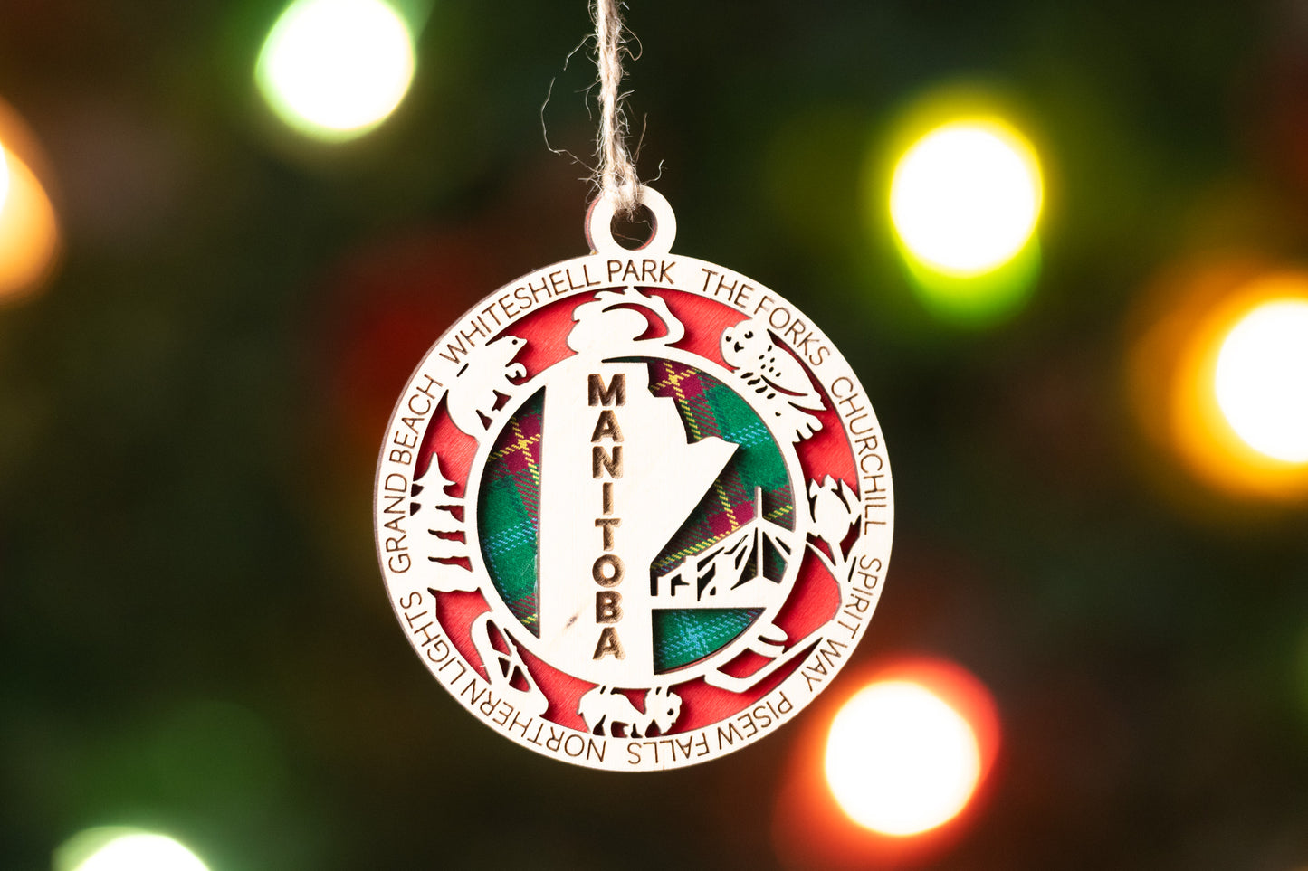Customized Manitoba Christmas Tree Ornament