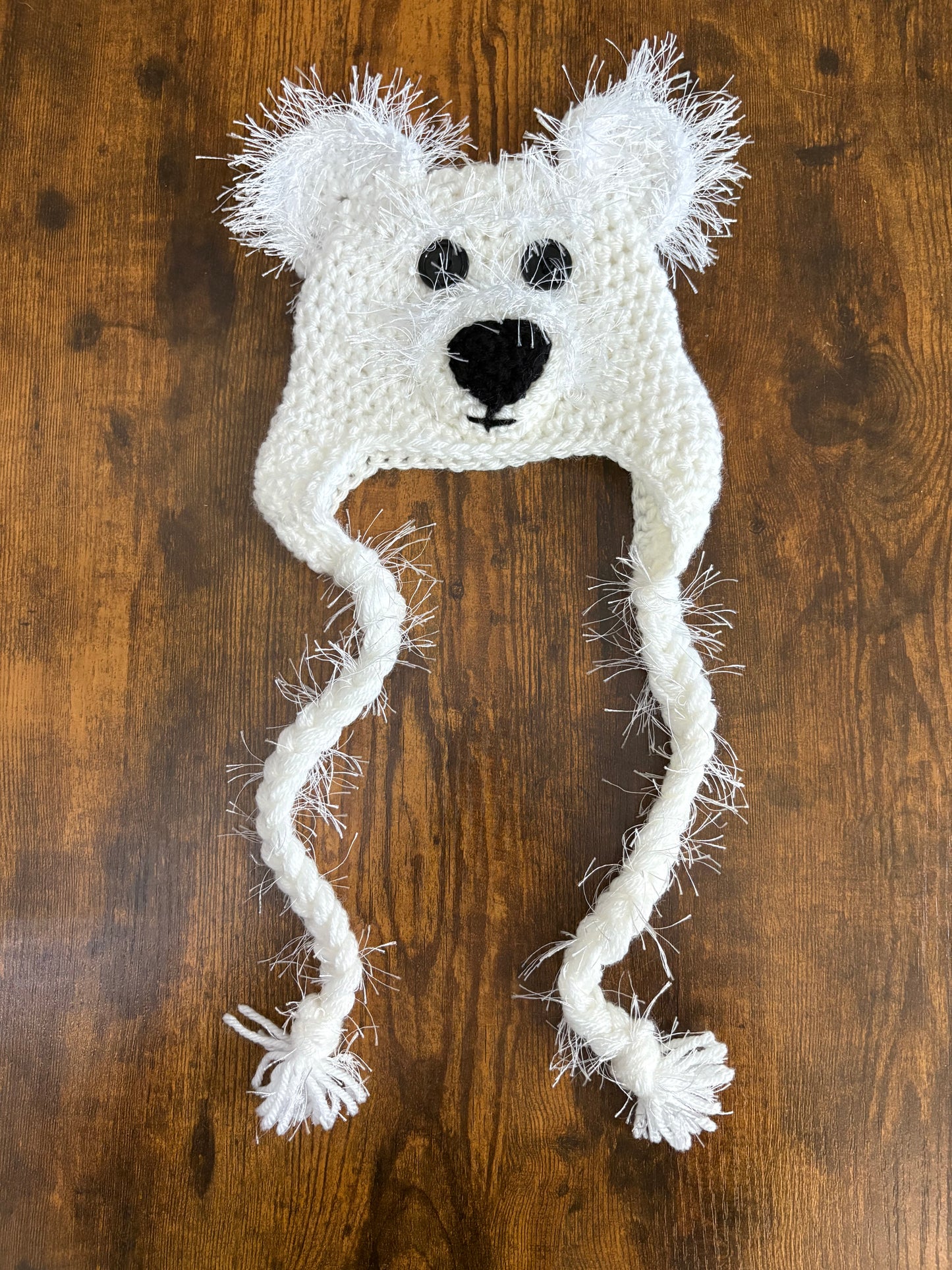 In-Stock 0-6 Month Fuzzy Polar Bear