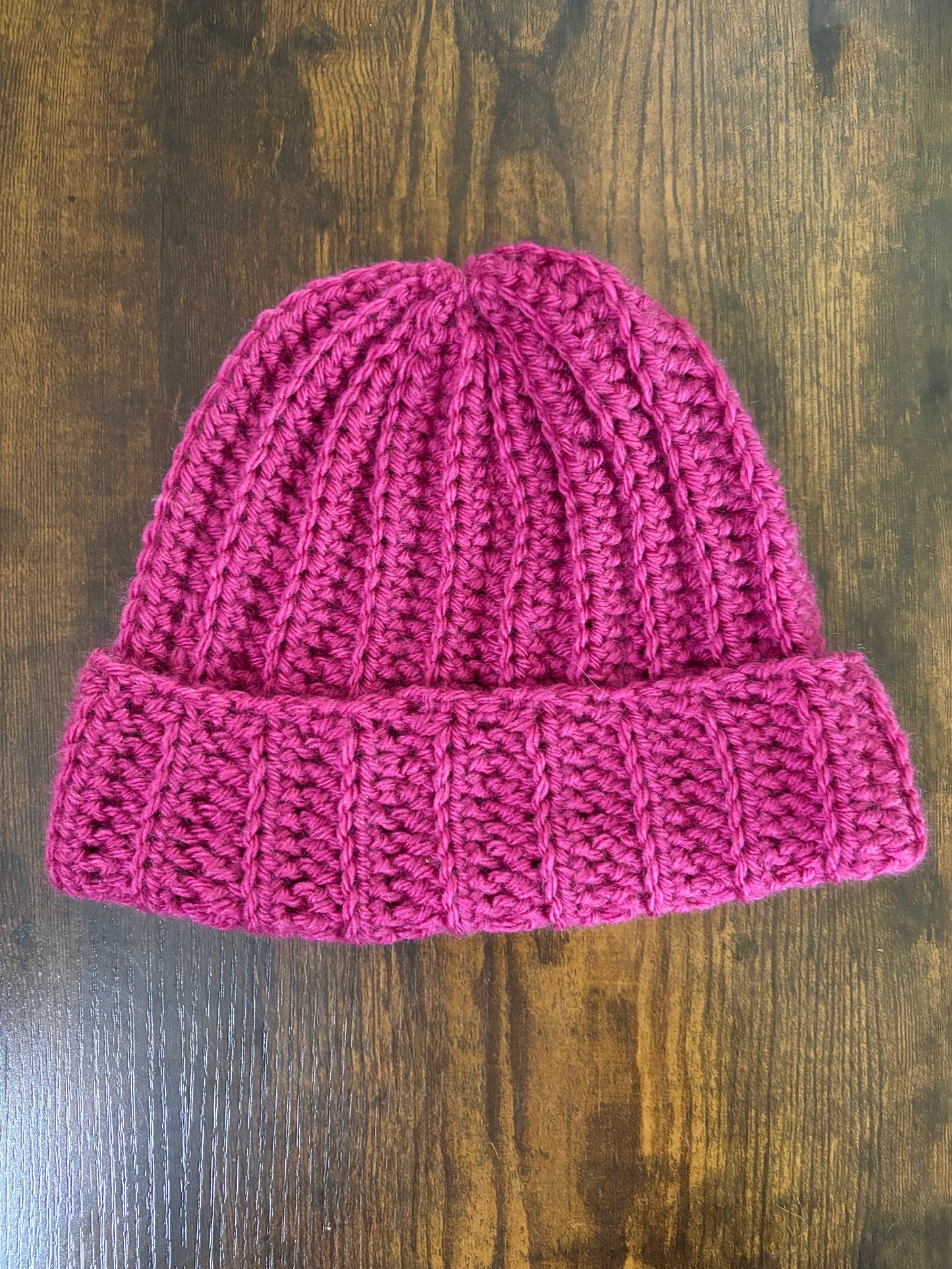 In-Stock 1-3 Year Basic Ribbed Toque in Raspberry