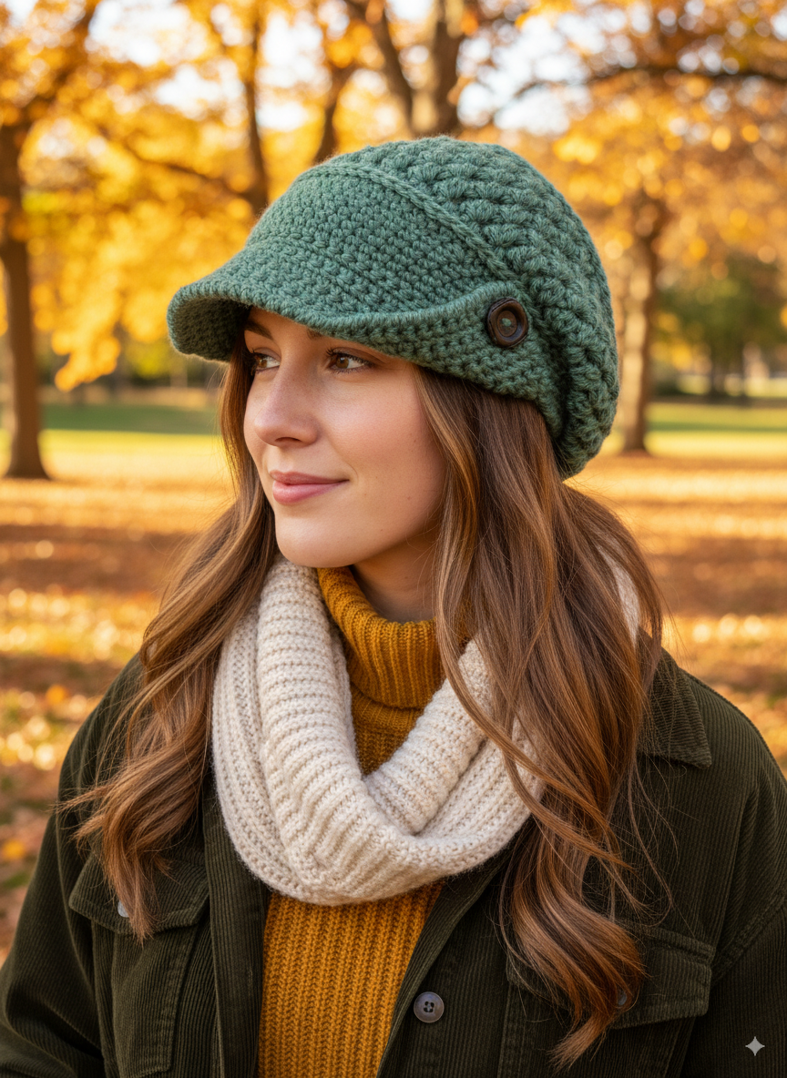 Sage Green Slouchy Pageboy Toque