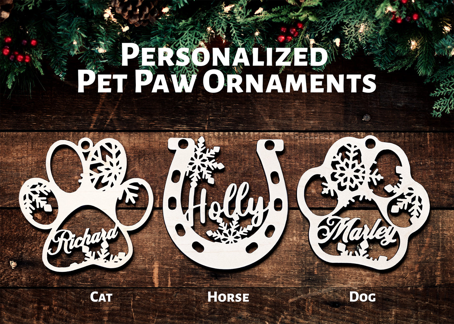Personalized Horseshoe Christmas Ornament