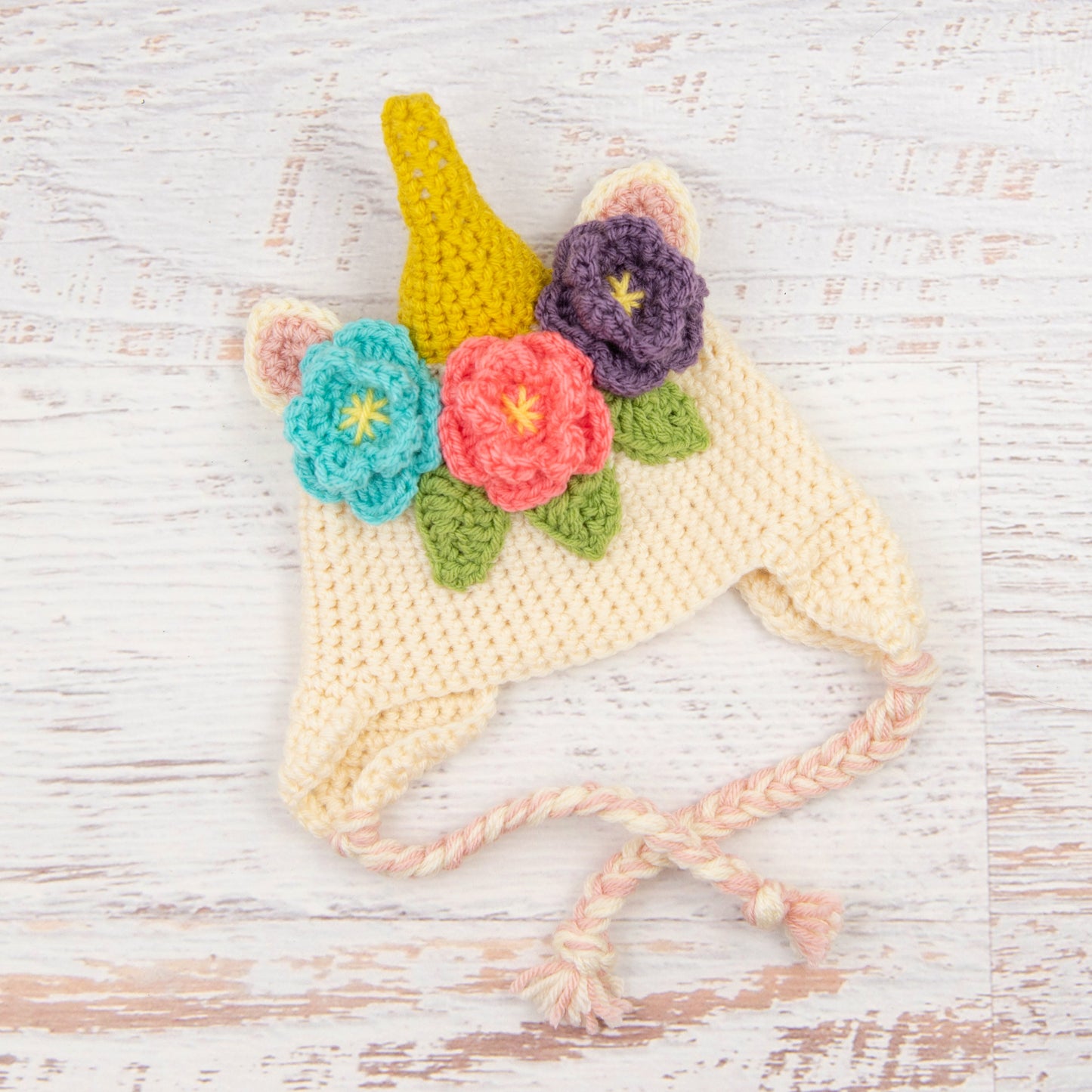 In-Stock 0-6 Month Unicorn Hat in Fisherman