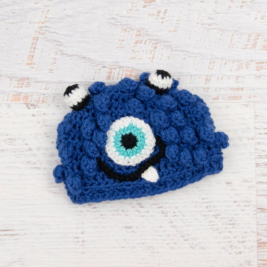 In-Stock 0-6 Month Little Monster in Colonial Blue with Aqua Marine Eye