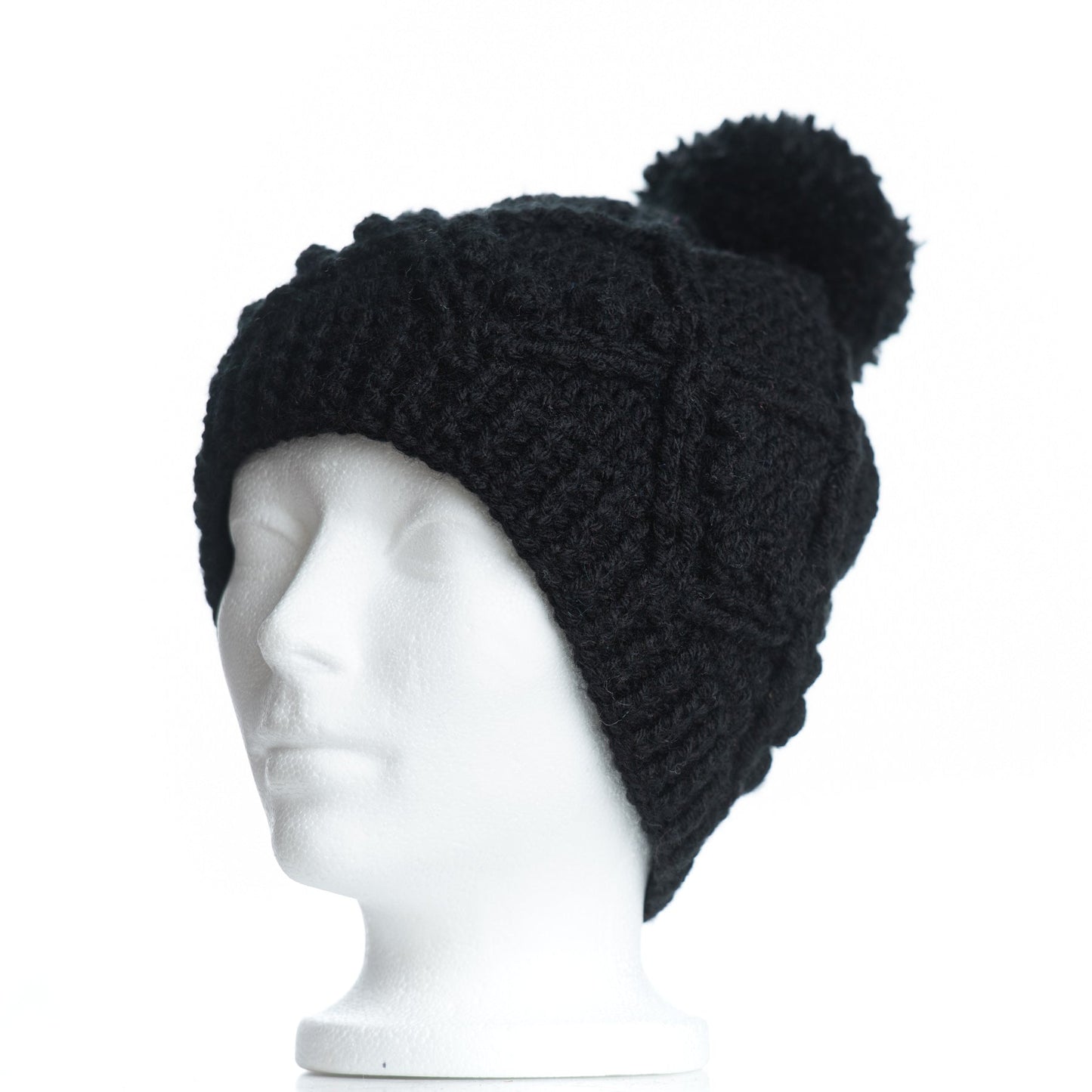 Black Pretty Little Pom Pom Toque