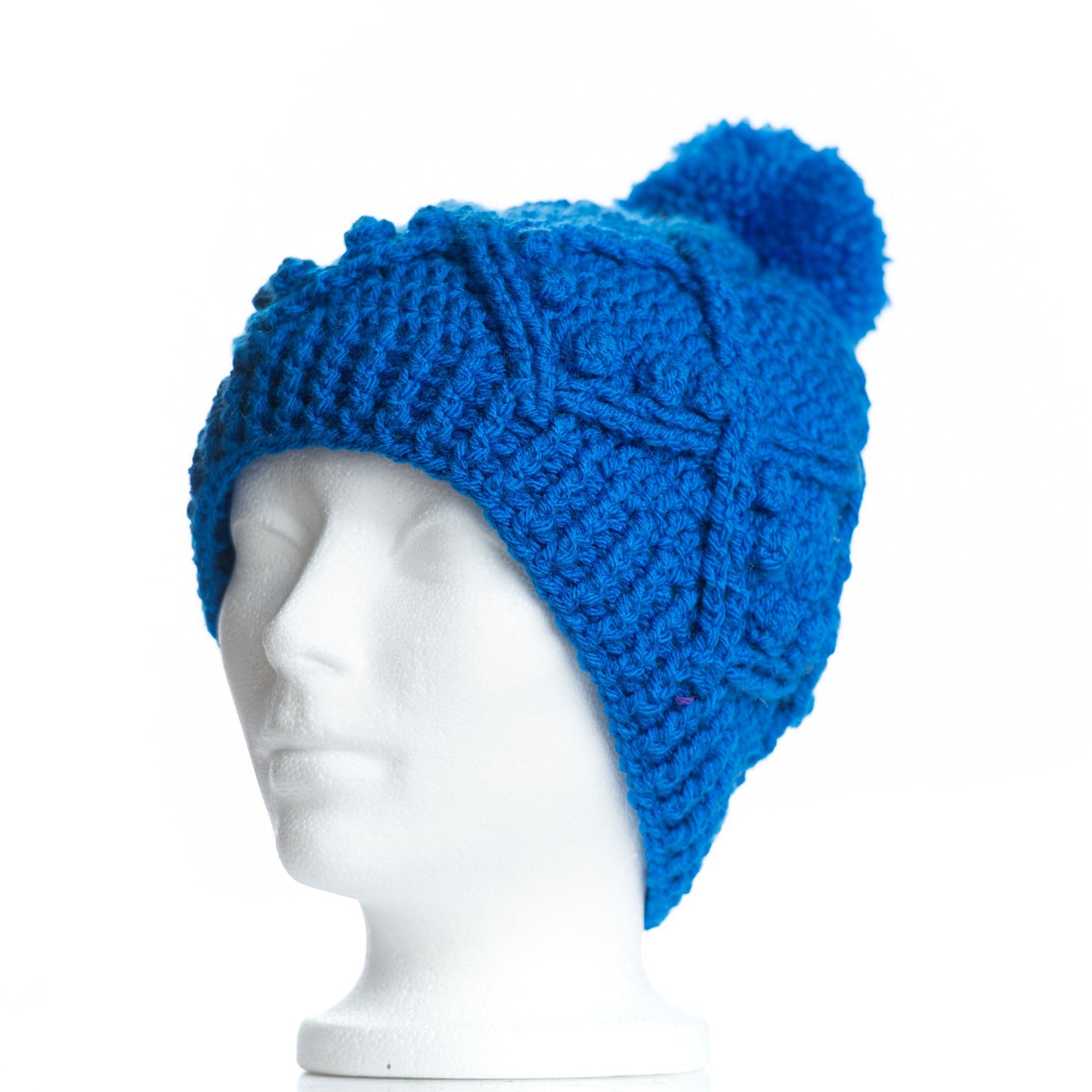 Electric Blue Pretty Little Pom Pom Toque