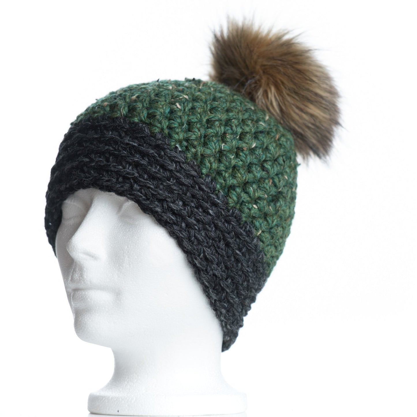 Kale with Charcoal & Brown Pom