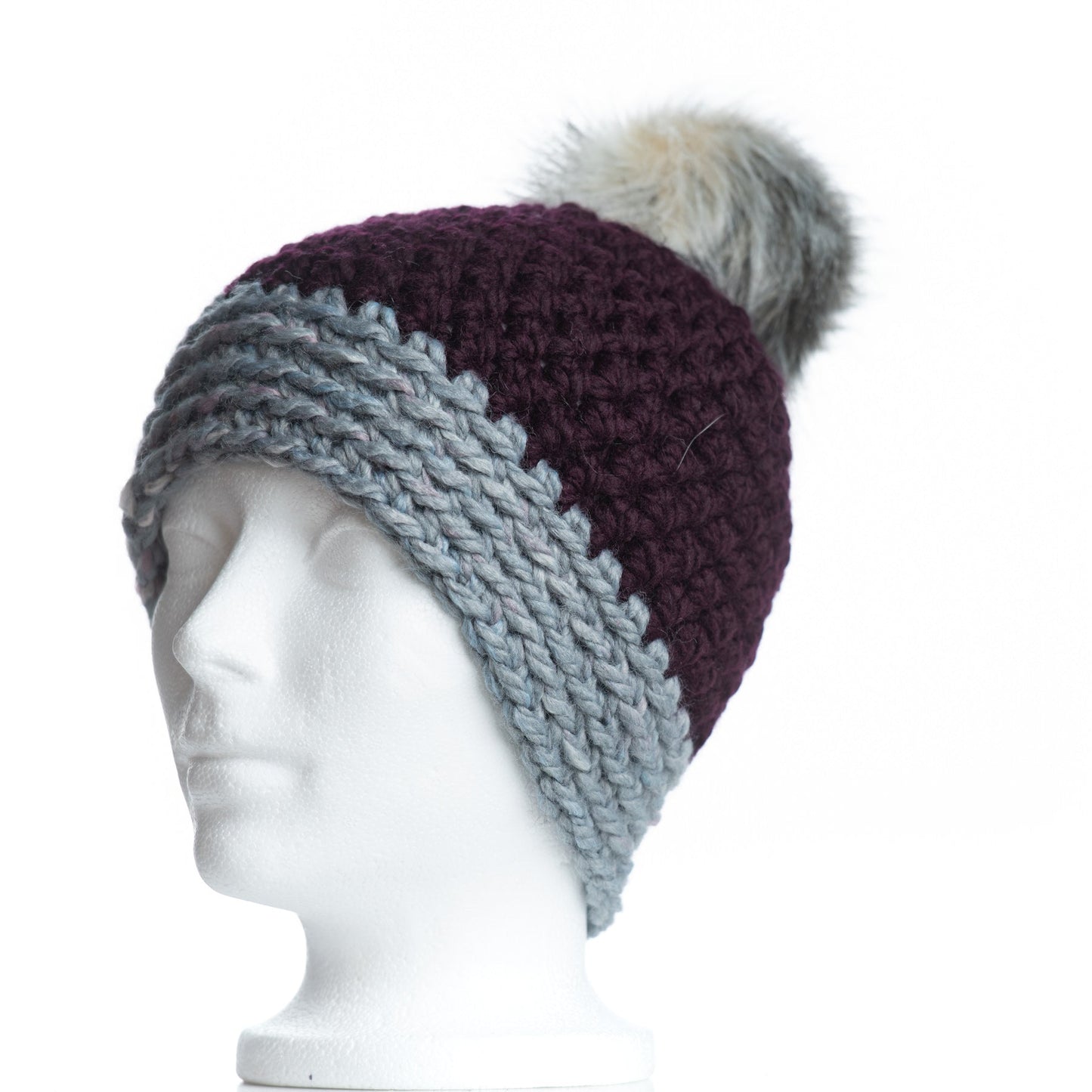 Dark Plum with Stormfront & Smoke Pom