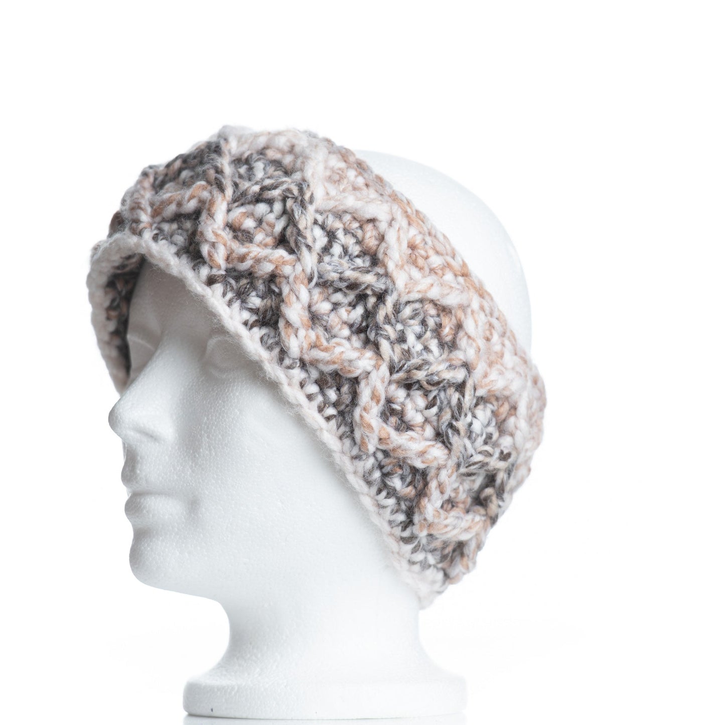 Diamond Cable Headband in Coffee Acrylic