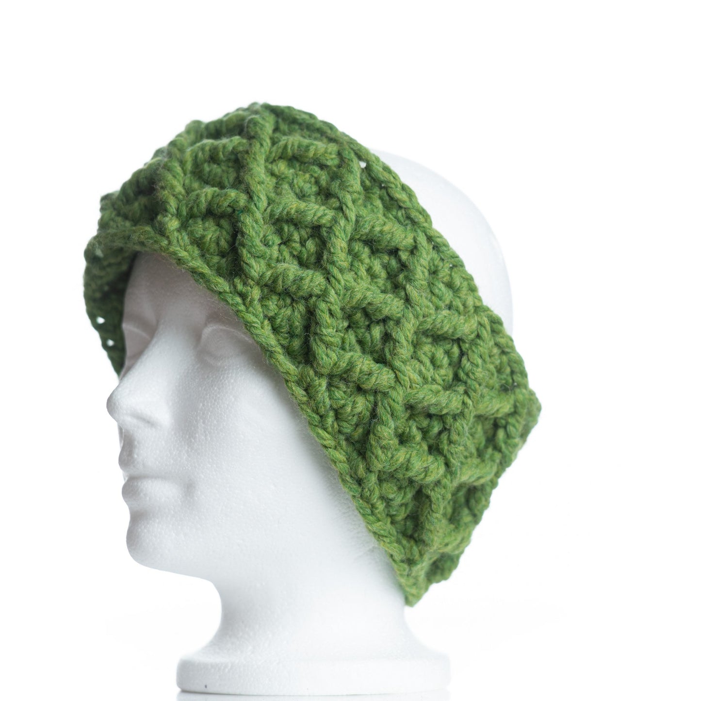 Diamond Cable Headband in Grass
