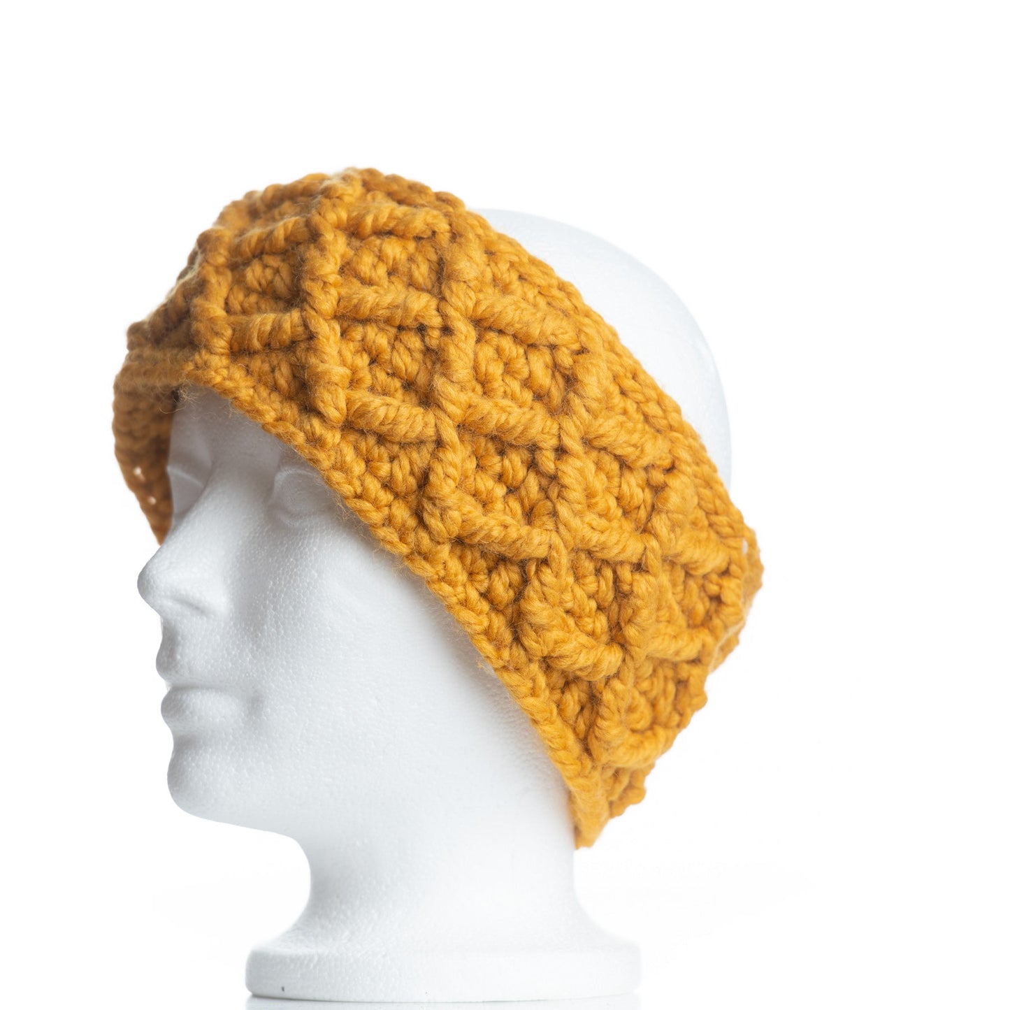 Diamond Cable Headband in Mustard