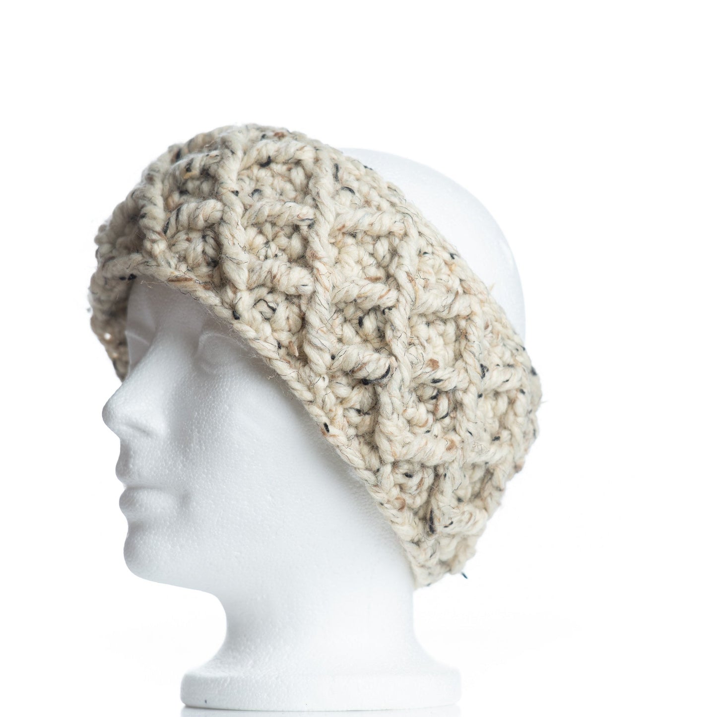 Diamond Cable Headband in Oatmeal