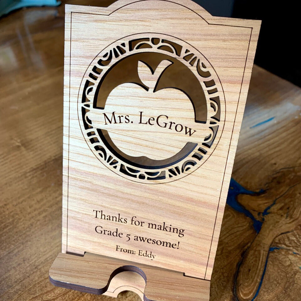 Personalized Teacher Cell Phone Stand