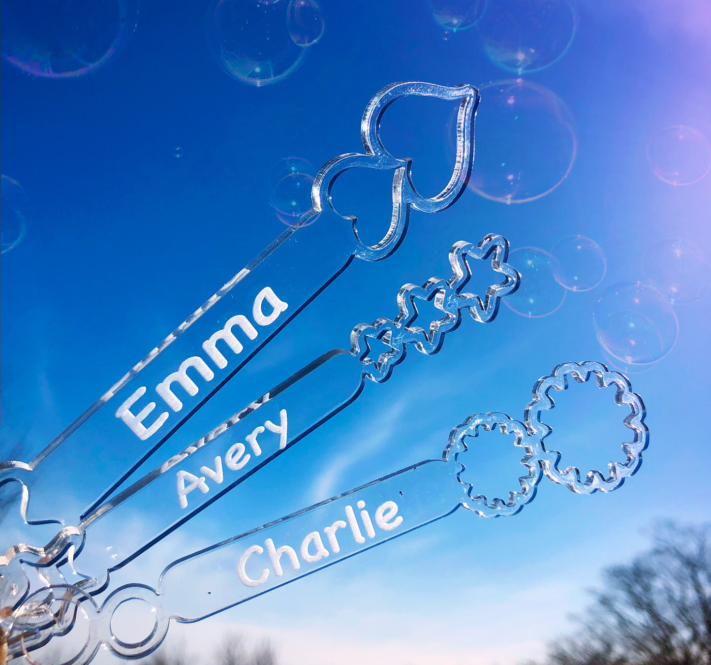 Bubble Wands - Personalized set of Three