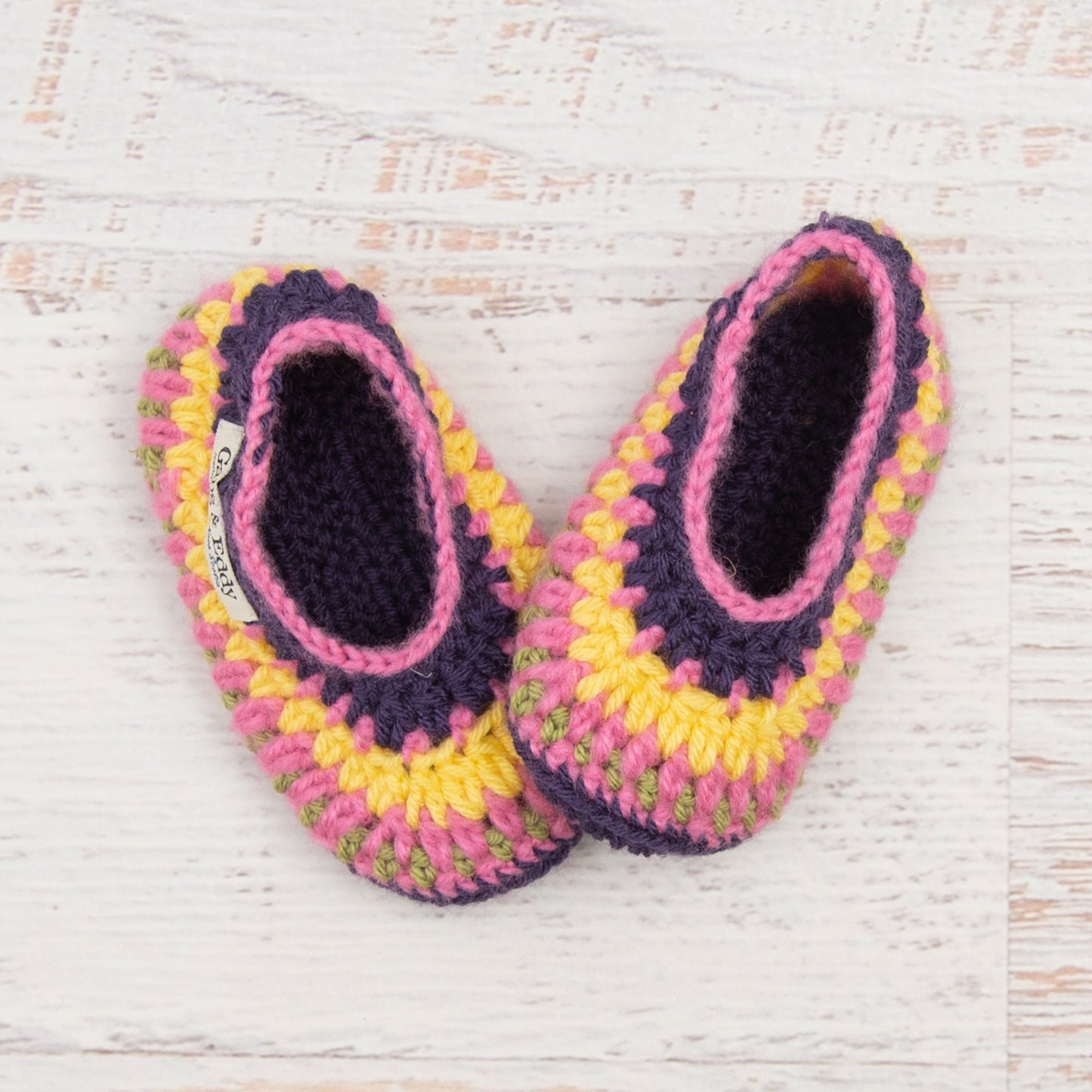 Children's Size 12/13 Slippers in Pink Poodle, Purple, Duckie Yellow and Pink Poodle