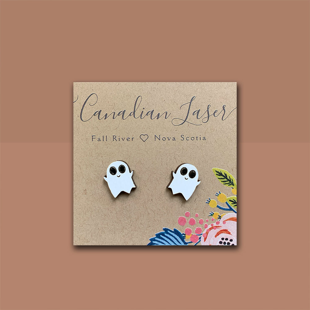 Hand Painted Wooden Studs - Holiday - Halloween - Ghosts
