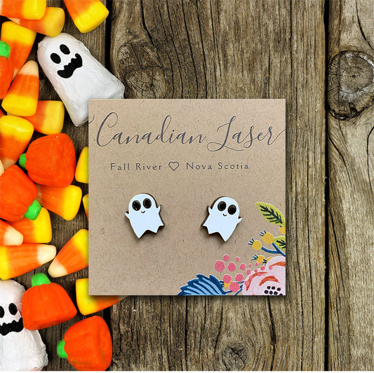 Hand Painted Wooden Studs - Holiday - Halloween - Ghosts