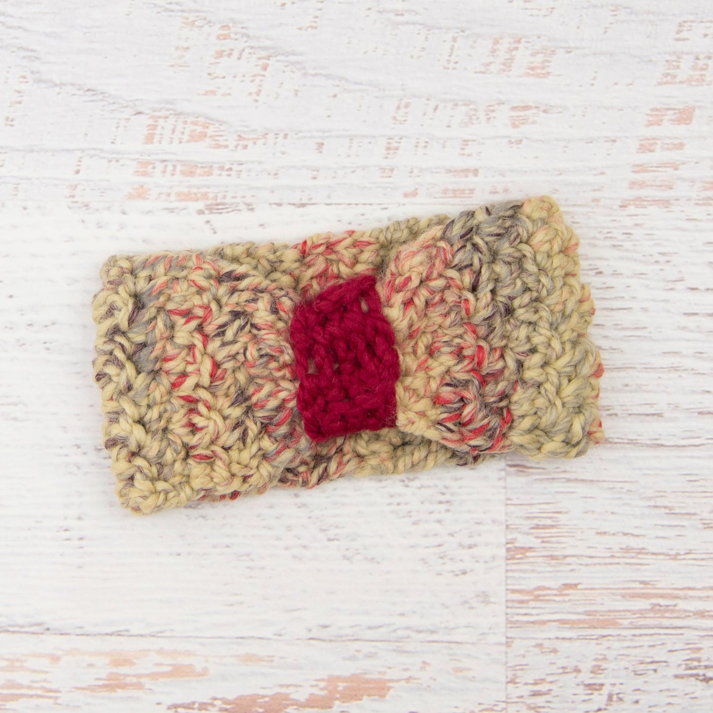 In-Stock Knotty Headband in Jam Cookie with Cranberry Knot