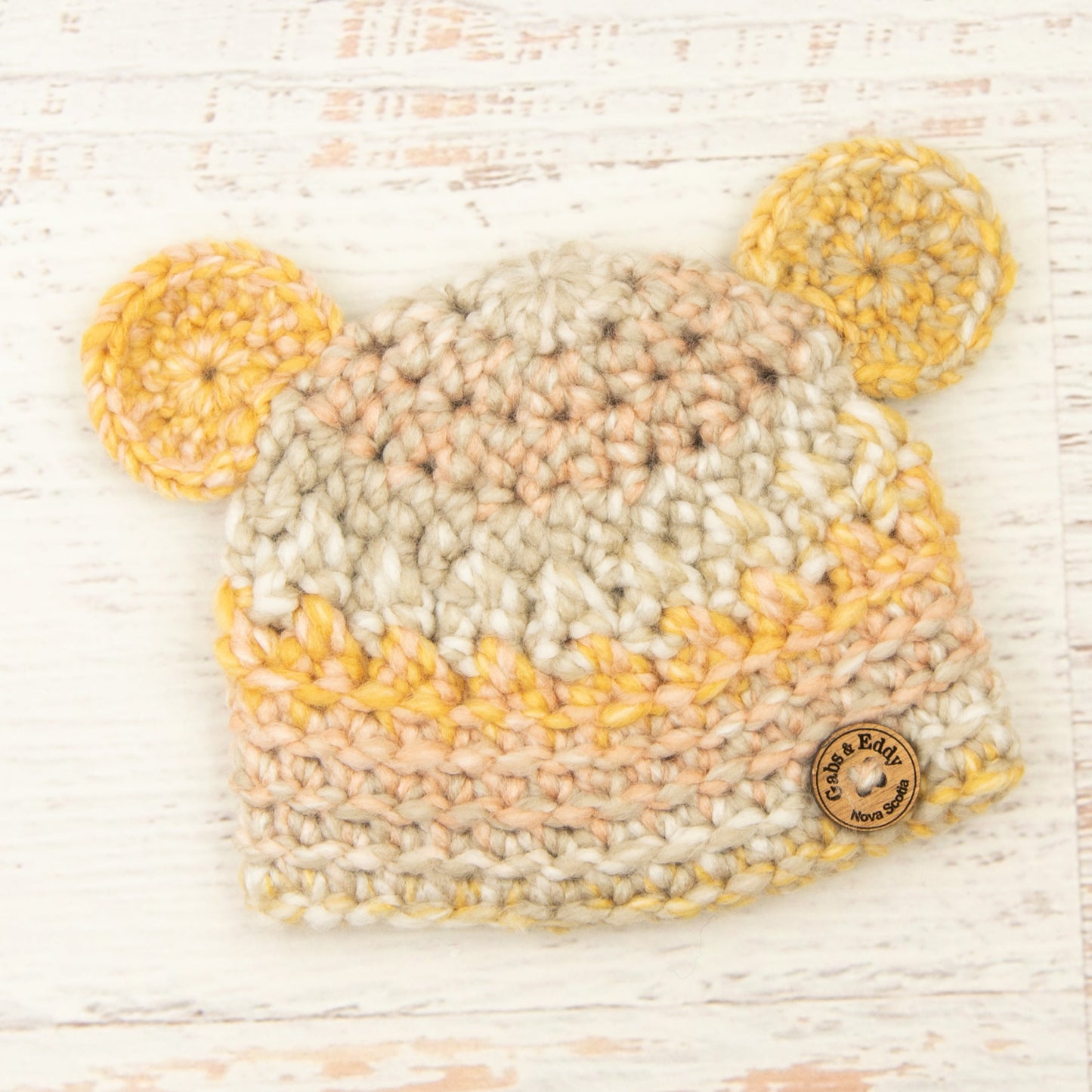 In-Stock 6-12 Month Chunky Little Bear in Acrylic Rose Gold