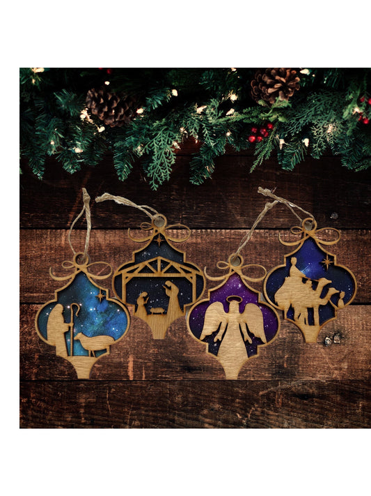 Nativity Christmas Ornaments (set of 4)