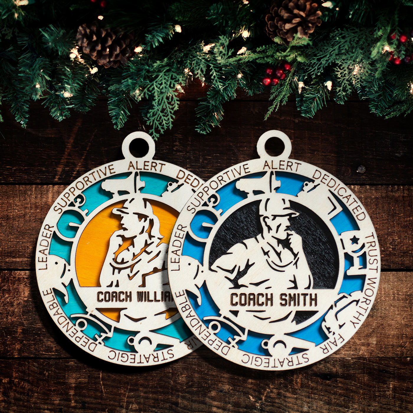 Sports Ornament - Coach - Personalized with Team, Colours and Name