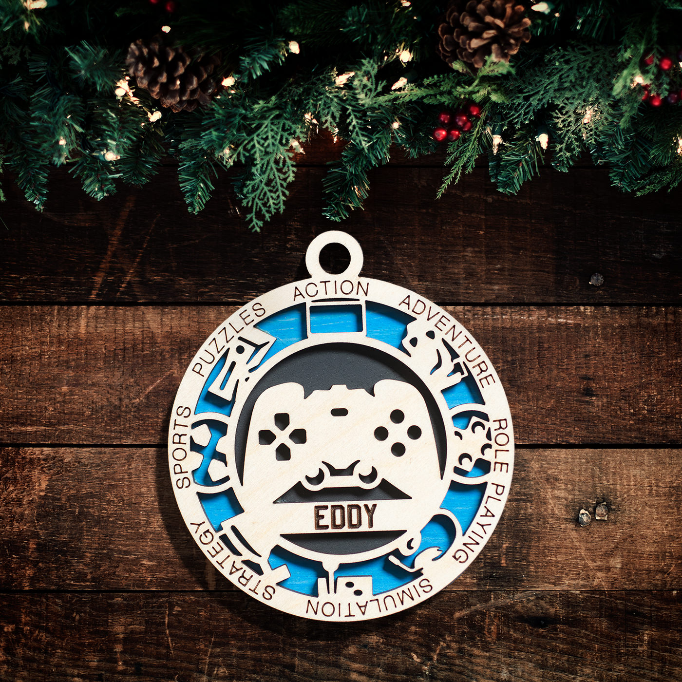 Sports Ornament - Gaming - Personalized Text, Colours and Name