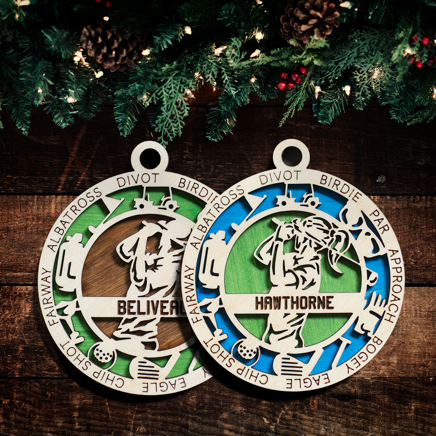 Sports Ornament - Golf - Personalized with Team, Colours and Name