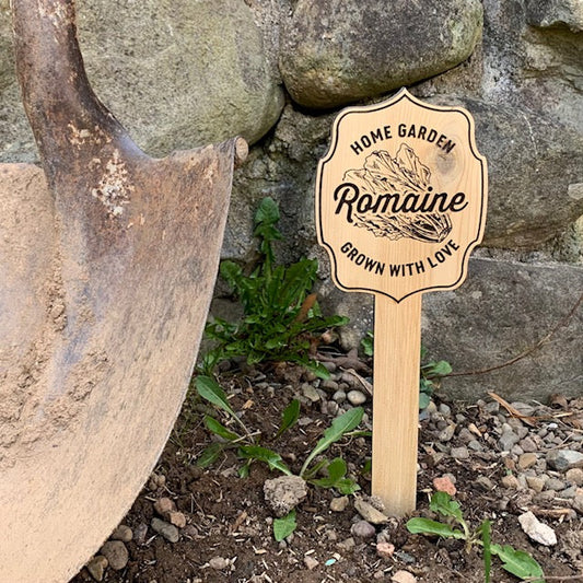Premium Cedar Garden Stake - Romaine