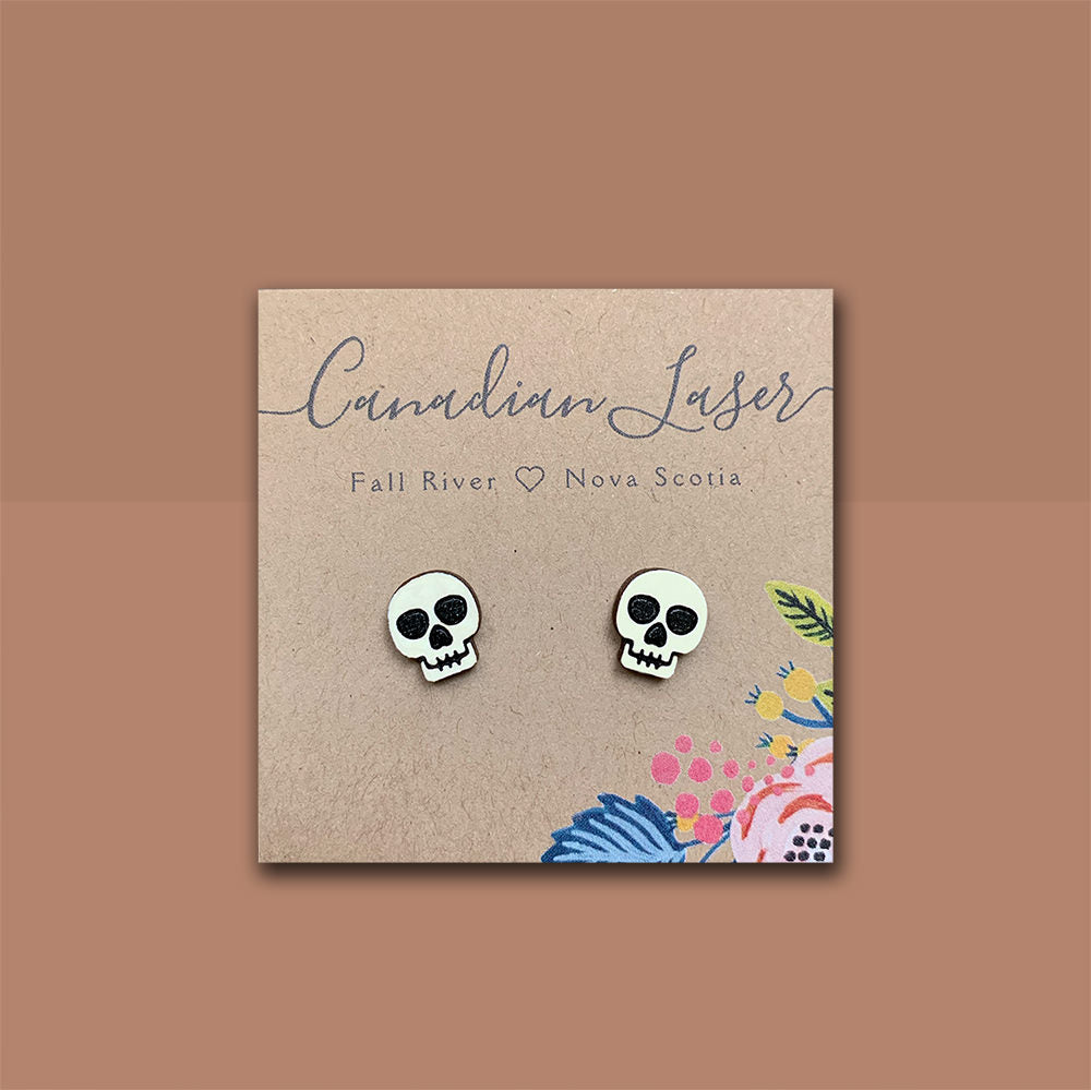 Hand Painted Wooden Studs - Holiday - Halloween - Skulls