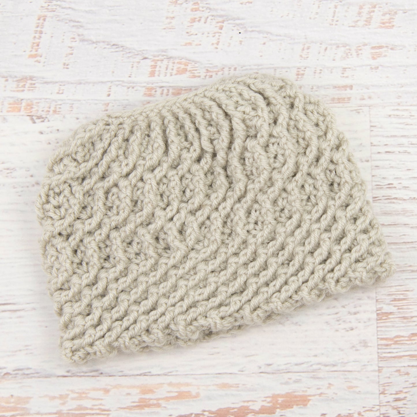 In-Stock Swirly Messy Bun Hat in Linen