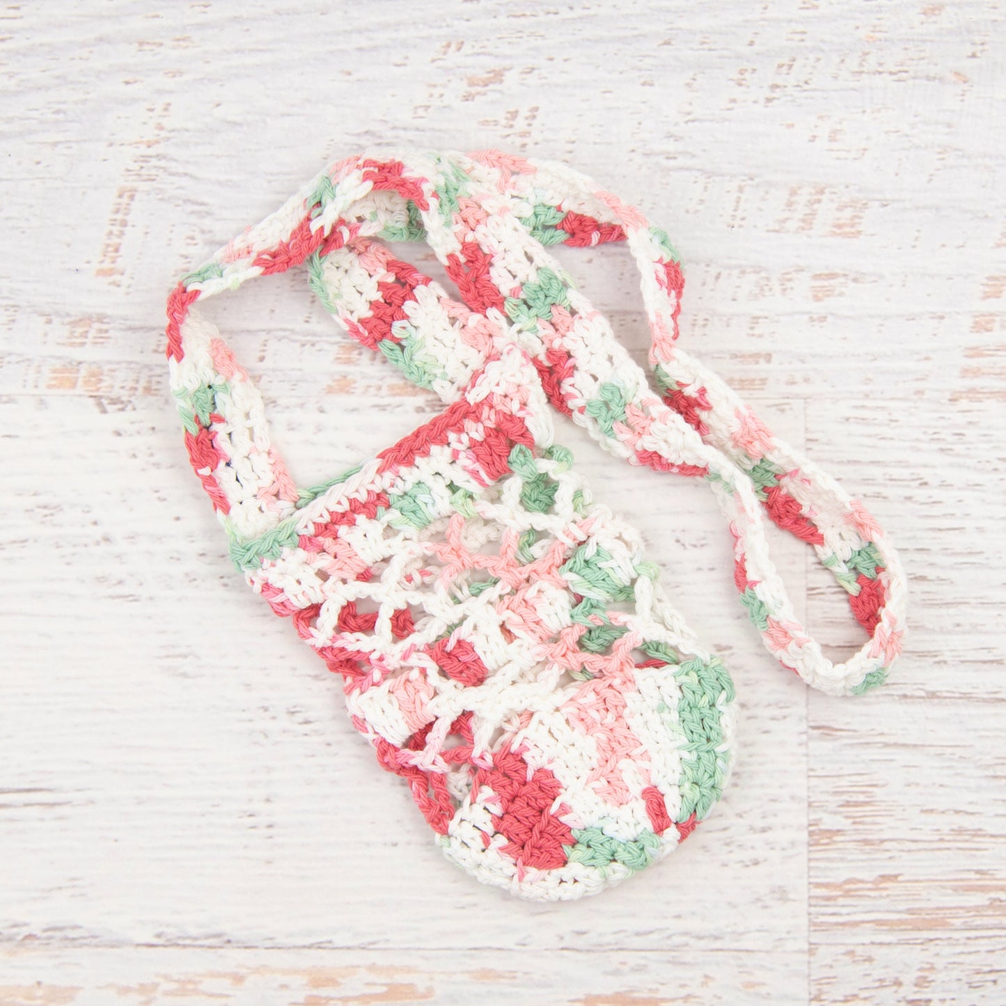 In-Stock 100% Cotton Boho Water Bottle Holder in Watermelon