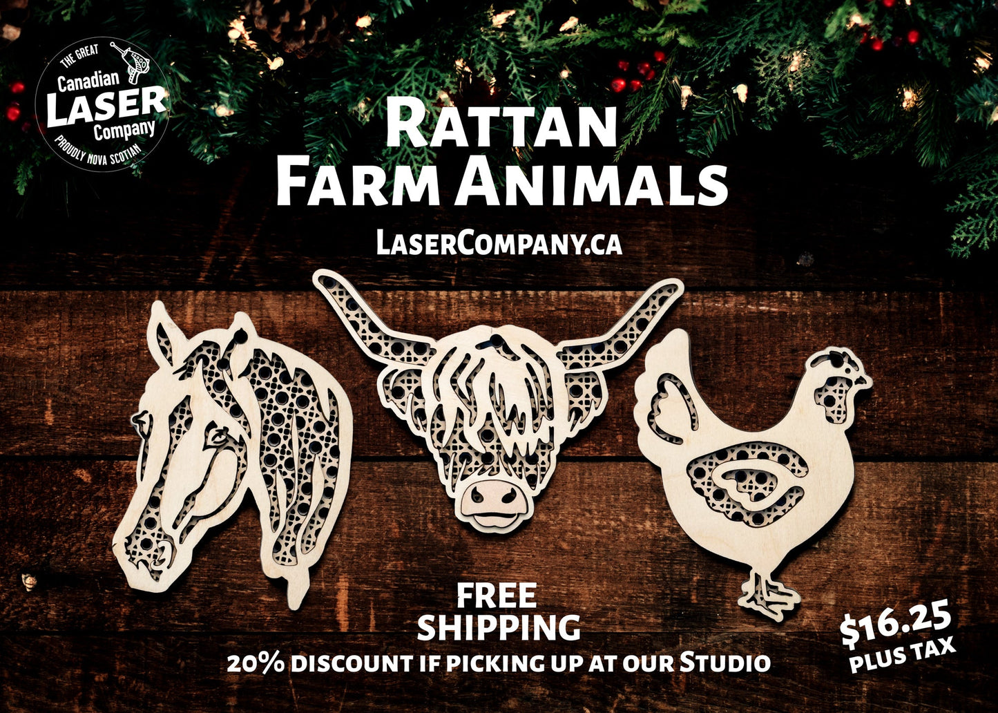 Rattan Farm Animal Ornament - Chicken