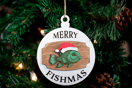 Merry Fishmas Christmas Ornament