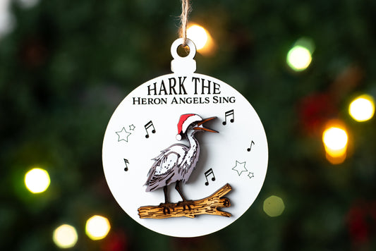 Hark The Heron Angels Sing Christmas Ornament