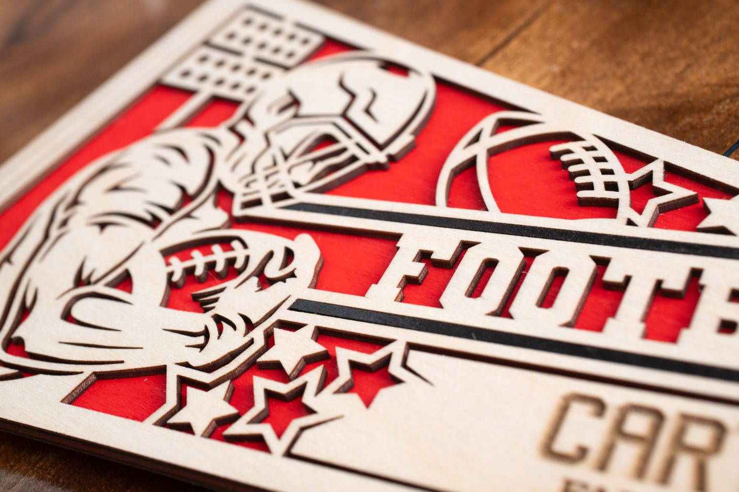 Sports Pennant - Football - Personalized with Team, Colours, Name and Number