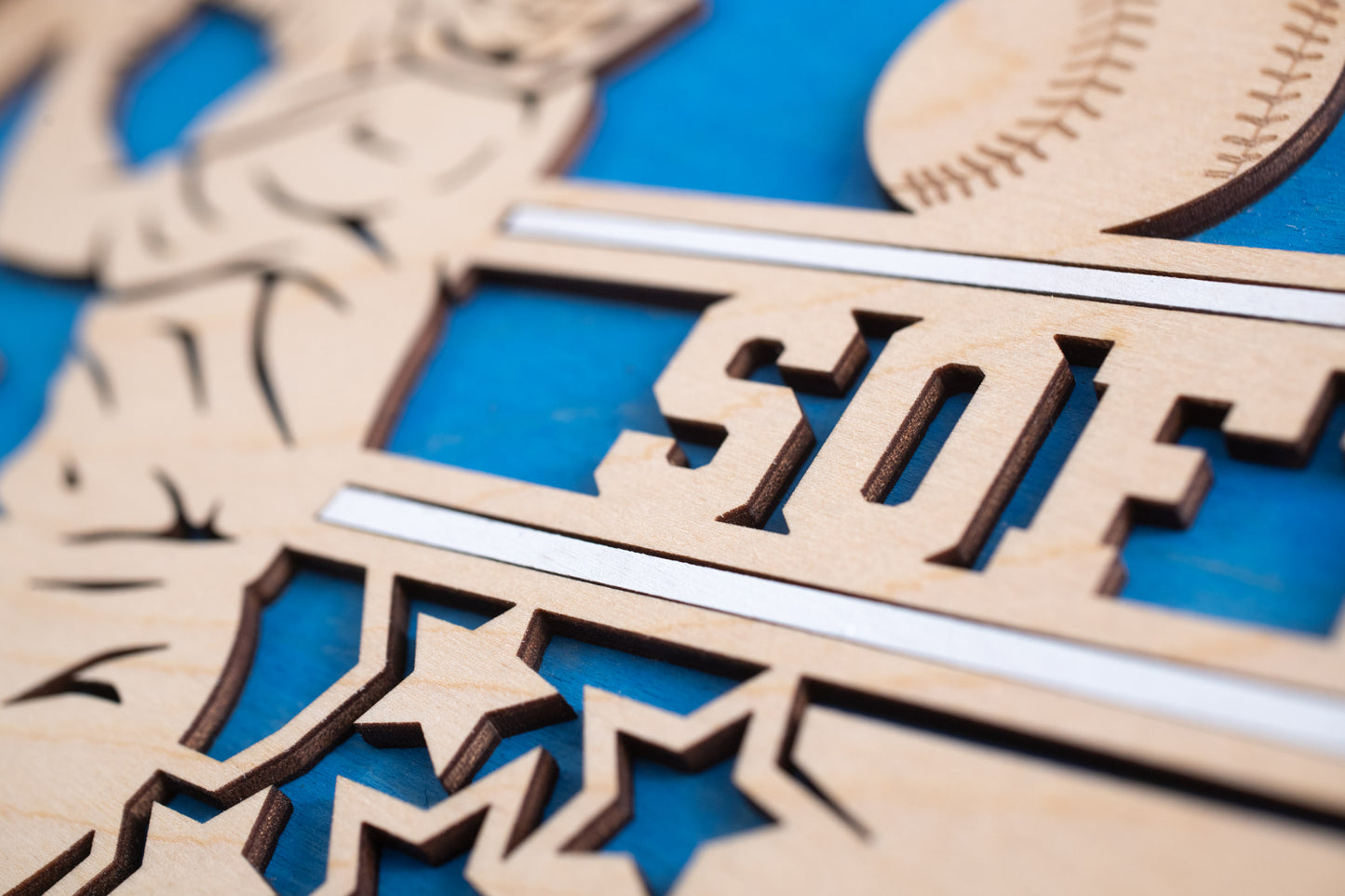 Sports Pennant - Softball - Personalized with Team, Colours, Name and Number