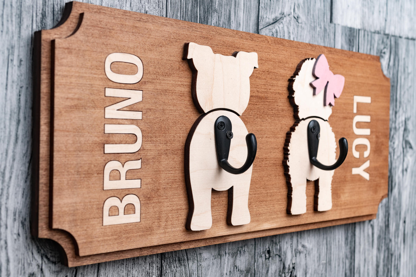 Dog Leash Hook (Double) - Custom Made for your dog