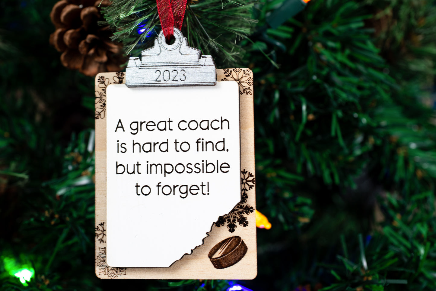 Personalized Coach Appreciation Clip Board Ornament