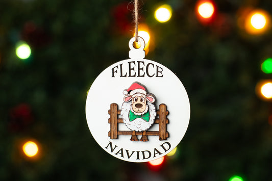 Fleece Navidad Christmas Ornament