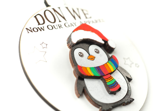 Don We Now Our Gay Apparel Penguin Christmas Ornament