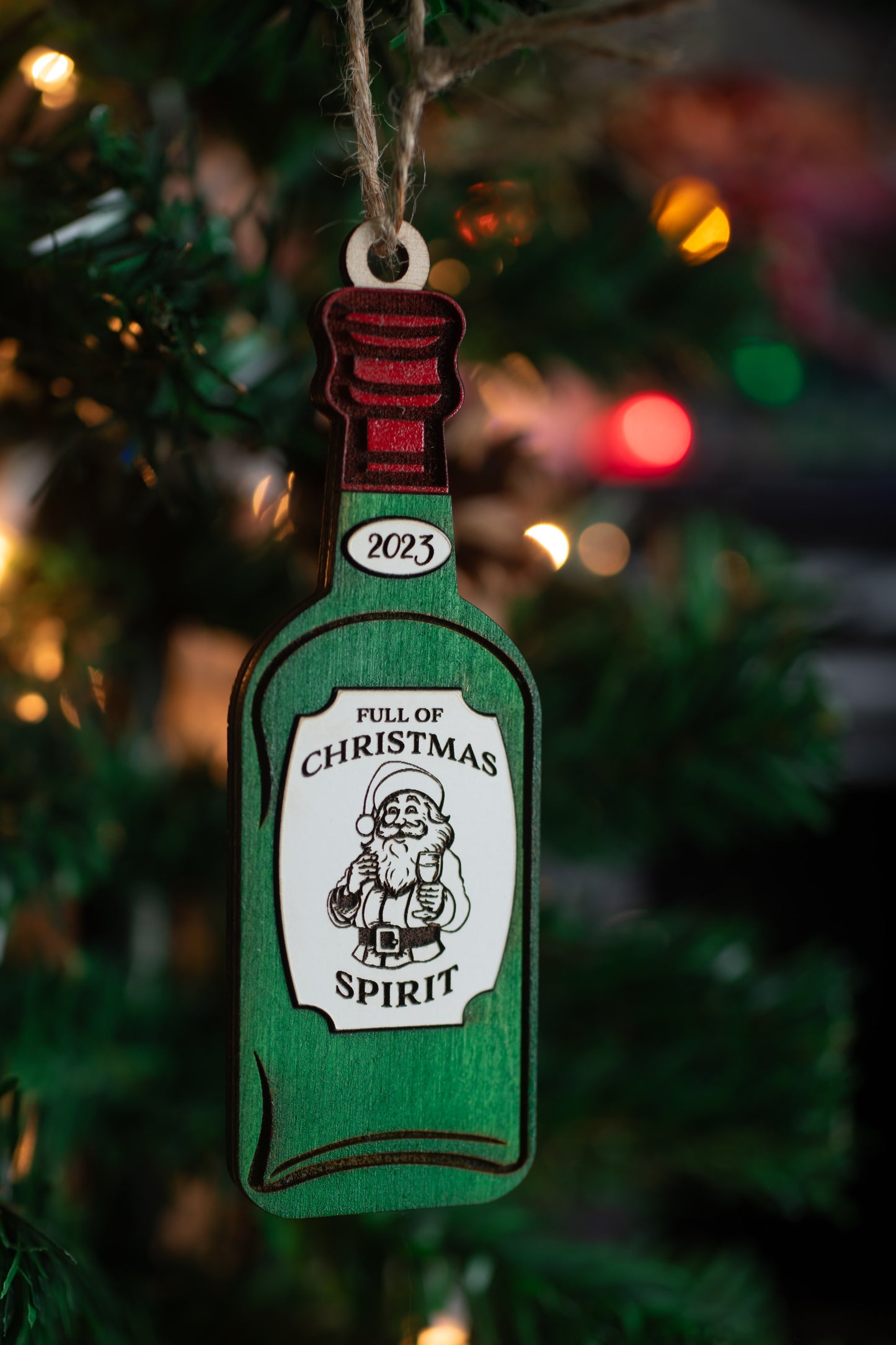 Whimsy Wine Bottle Christmas Ornaments