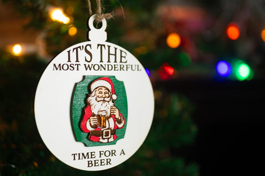 It's the Most Wonderful Time for a Beer Christmas Ornament