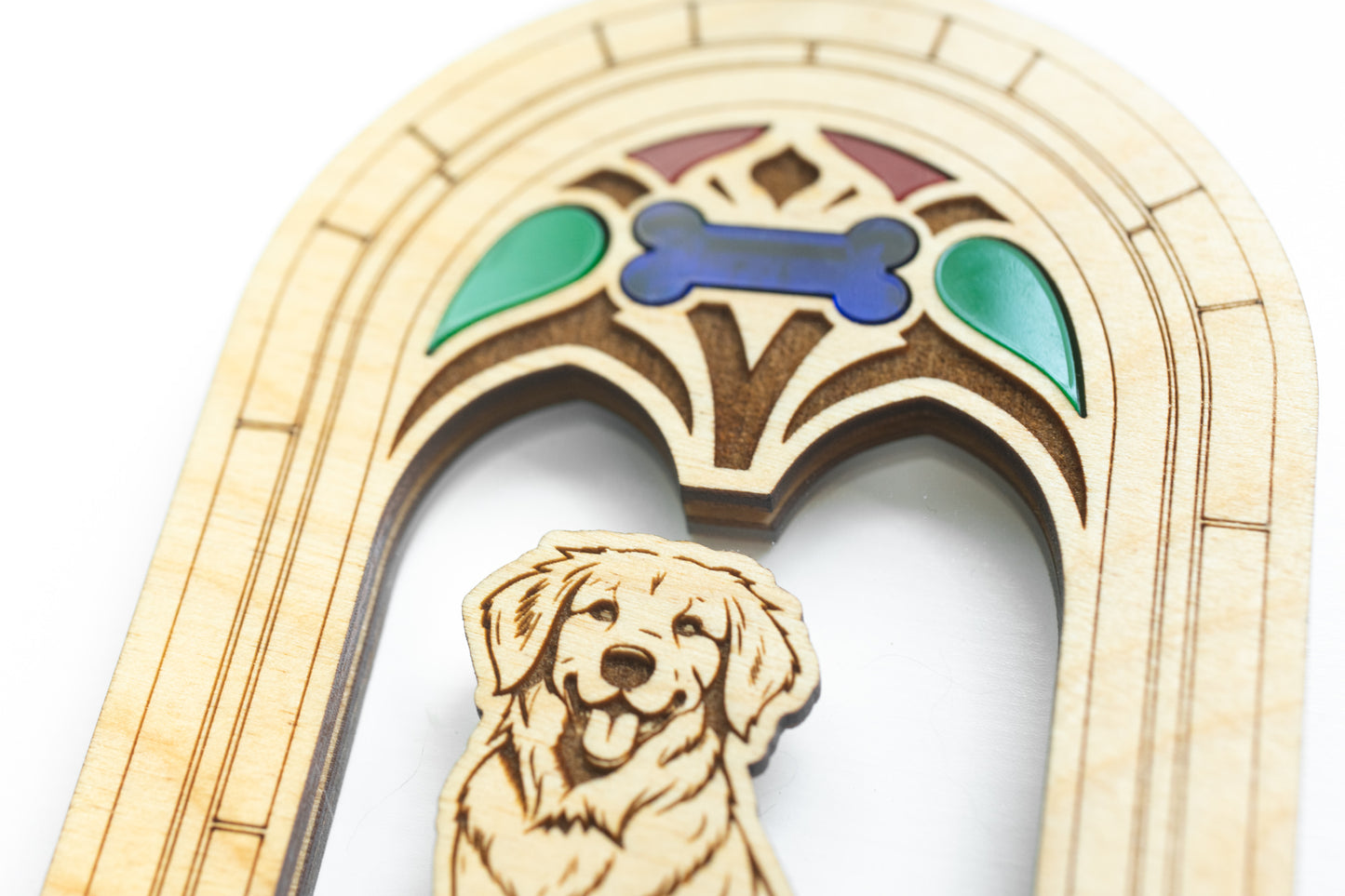 Personalized Stained Glass Dog Memorial Ornament