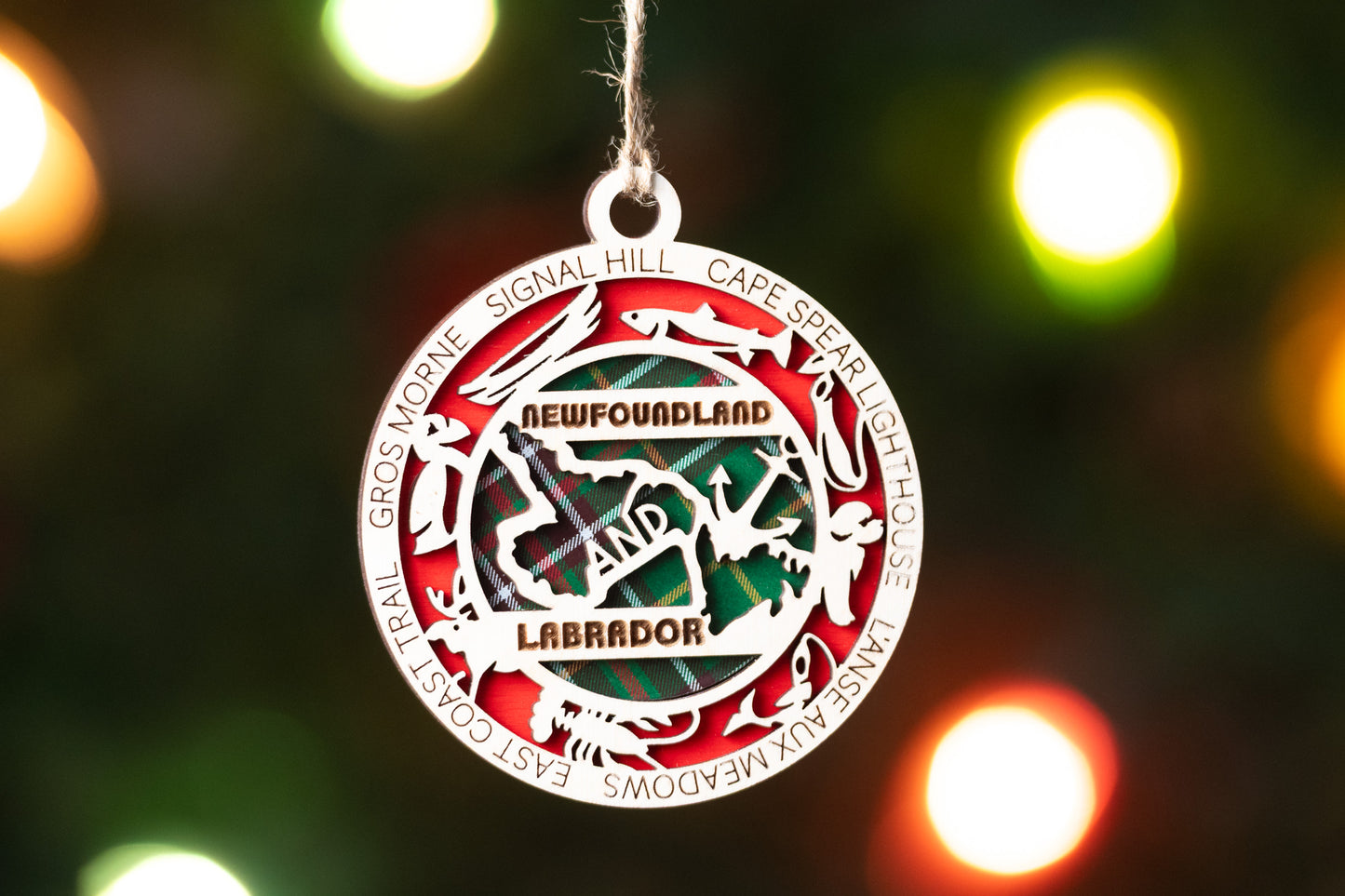 Customized Newfoundland & Labrador Christmas Tree Ornament